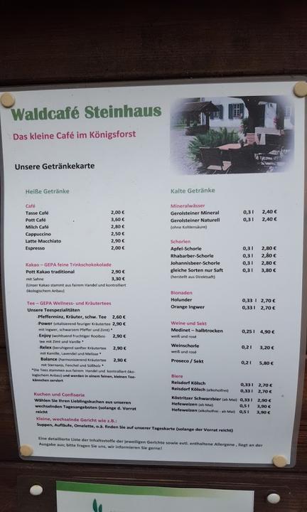 Waldcafé Steinhaus